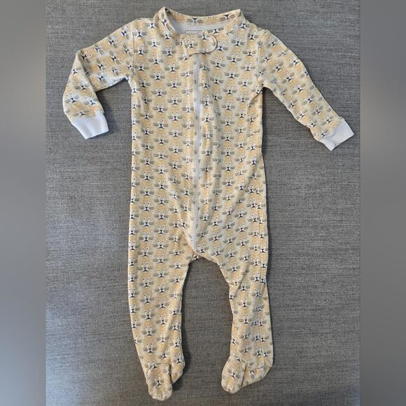 Lila And Hayes Pima Cotton 6-9 Month Footie Pajamas Lion Print - Picture 1 of 6